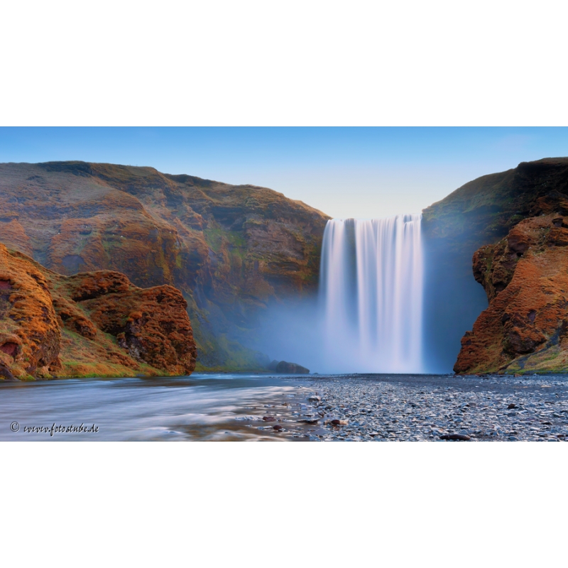 - Island - Steine Naturbilder Wasserfall - Landschaft Bild - Fels - -