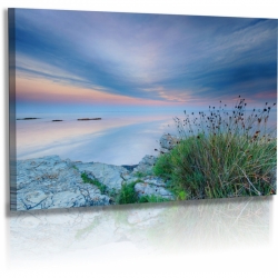 Naturbilder - Landschaft - Bild - Kroatien - Felsen - Meer - Grser - Wolken Leinwand 100 cm  x  60 cm